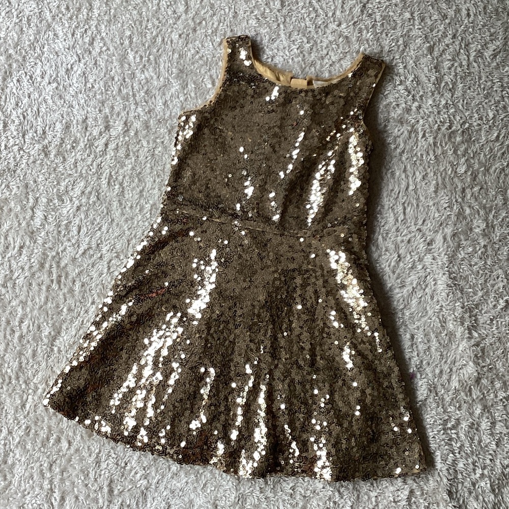 GAP Kids Shimmering Gold Sequin Dress